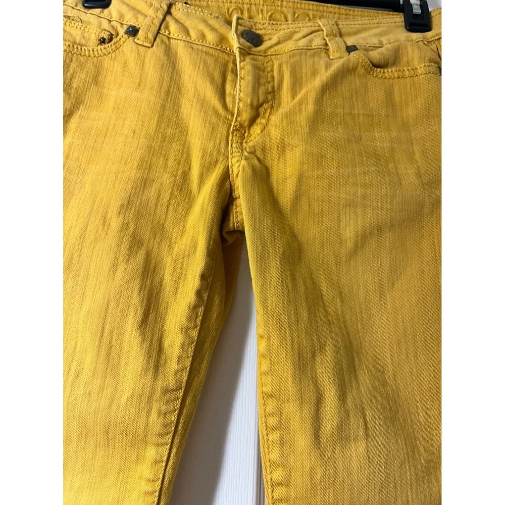 RUE21 Womens Mustard Yellow Skinny‎ Jeans Low Rise Size 7/8R Cotton Blend